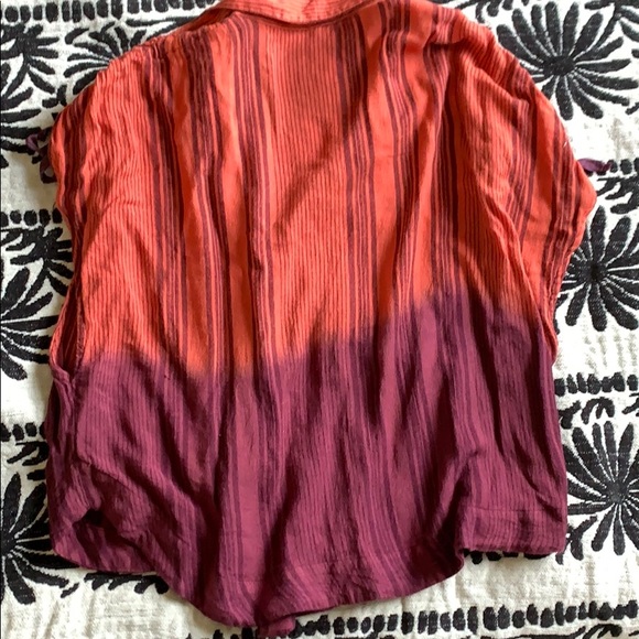 Free people red ombré blouse - Picture 4 of 4